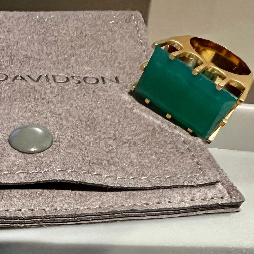 Dean Davidson Castle Ring in Green Onyx-Gold